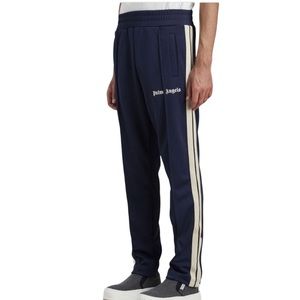 Palm Angels Core Classic Track Pants Navy Blue White Men’s Sz S NWT